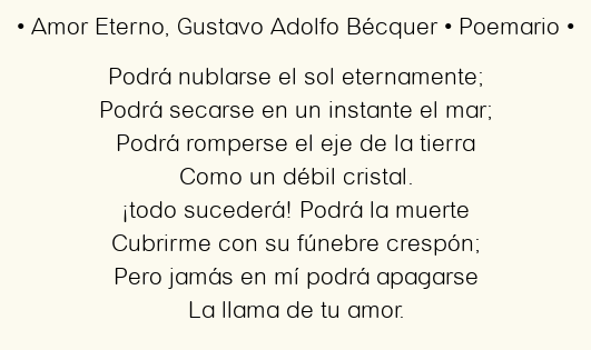 Imagen con el poema Amor Eterno, por Gustavo Adolfo Bécquer