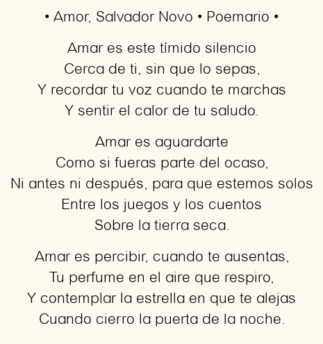 Amor, por Salvador Novo