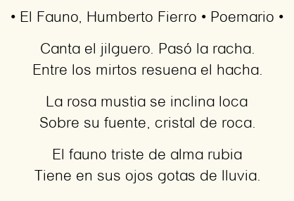 El Fauno, por Humberto Fierro