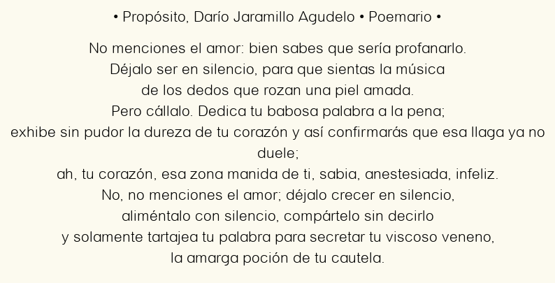 Propósito, por Darío Jaramillo Agudelo