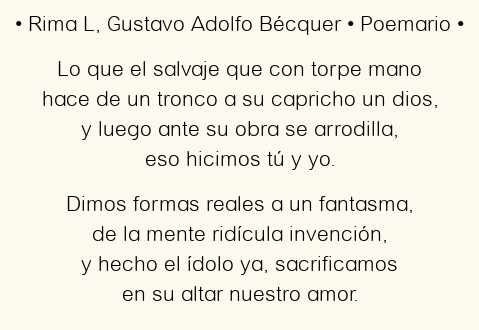 Tristemente Honestidad Idealmente Rima L, Gustavo Adolfo Bécquer: Poema original en análisis