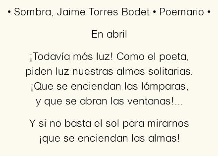 Sombra, por Jaime Torres Bodet