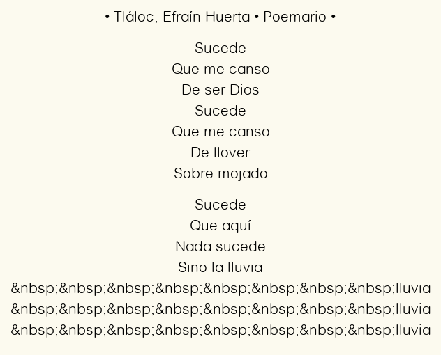 Tláloc, por Efraín Huerta
