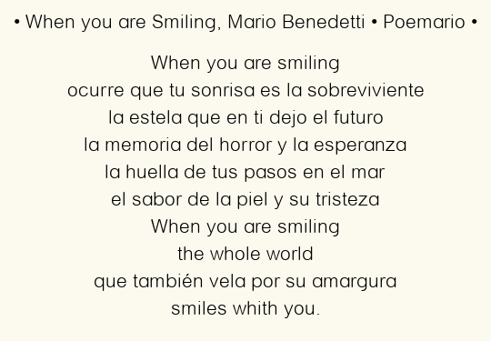 When you are Smiling, por Mario Benedetti